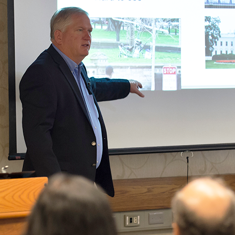 Eric Matson at Dawn or Doom '17 discussing the rise of autonomous systems.